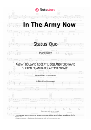 Sheet music, chords Status Quo - In The Army Now