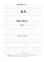 Sheet music, chords Katy Perry - E.T.