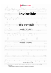 Sheet music, chords Tinie Tempah, Kelly Rowland - Invincible