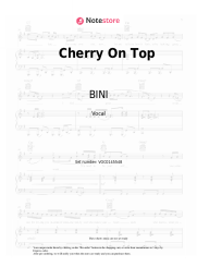 Sheet music, chords BINI - Cherry On Top