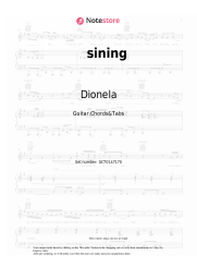 Sheet music, chords Dionela, Jay R - sining