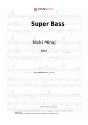 Sheet music, chords Nicki Minaj - Super Bass