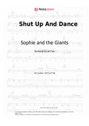 Sheet music, chords Sophie and the Giants - Shut Up And Dance