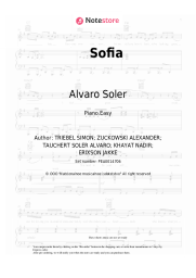 Sheet music, chords Alvaro Soler - Sofia