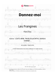 Sheet music, chords Les Frangines - Donnez-moi
