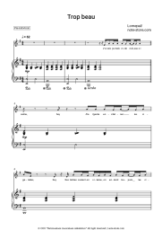 Sheet music, chords Lomepal - Trop beau