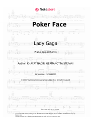 Sheet music, chords Lady Gaga - Poker Face