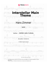 Sheet music, chords Hans Zimmer - Interstellar Main Theme