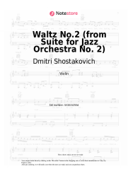 Sheet music, chords Dmitri Shostakovich - Waltz No.2 (from Suite for Jazz Orchestra No. 2)