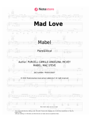 Sheet music, chords Mabel - Mad Love