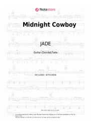 Sheet music, chords JADE - Midnight Cowboy