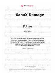 Sheet music, chords Future - XanaX Damage