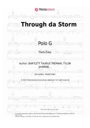 Sheet music, chords Polo G - Through da Storm