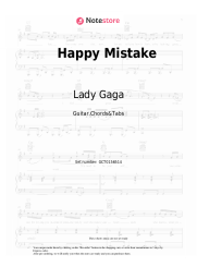 Sheet music, chords Lady Gaga - Happy Mistake