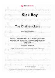 Sheet music, chords The Chainsmokers - Sick Boy