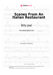 Sheet music, chords Billy Joel - Scenes From An Italian Restaurant