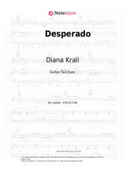 Sheet music, chords Diana Krall - Desperado