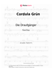 Sheet music, chords Die Draufgänger - Cordula Grün