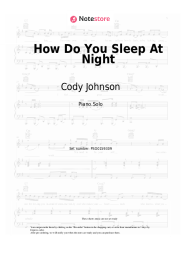 Sheet music, chords Cody Johnson - How Do You Sleep At Night