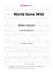 Sheet music, chords Robin Schulz, CYRIL, Sam Martin - World Gone Wild