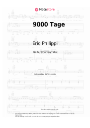 Sheet music, chords Eric Philippi - 9000 Tage