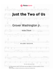 Sheet music, chords Grover Washington Jr., Bill Withers - Just the Two of Us