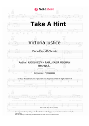 Sheet music, chords Victoria Justice, Elizabeth Gillies - Take A Hint