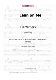 Sheet music, chords Bill Withers - Lean on Me