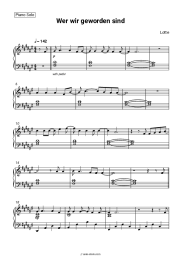 Sheet music, chords LOTTE - Wer wir geworden sind