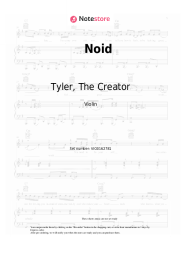 Sheet music, chords Tyler, The Creator - Noid