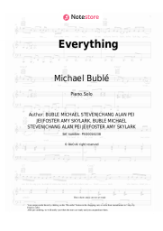 Sheet music, chords Michael Bublé - Everything