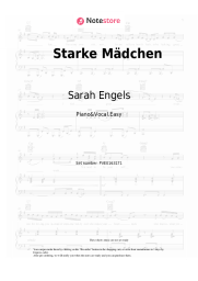 Sheet music, chords Sarah Engels - Starke Mädchen