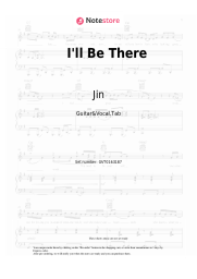 Sheet music, chords Jin - I'll Be There