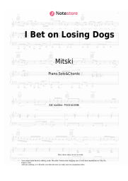 Sheet music, chords Mitski - I Bet on Losing Dogs