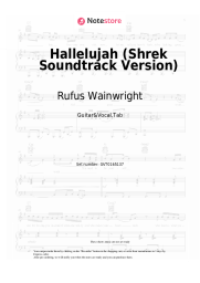 Sheet music, chords Rufus Wainwright - Hallelujah (Shrek Soundtrack Version)