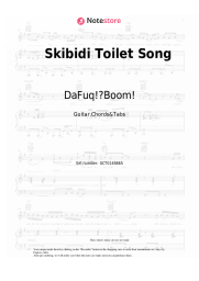 Sheet music, chords DaFuq!?Boom! - Skibidi Toilet Song