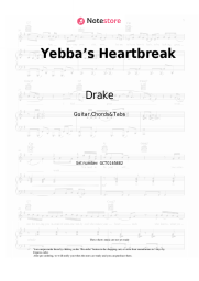 Sheet music, chords Drake, YEBBA - Yebba’s Heartbreak