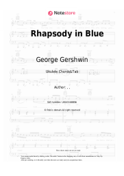 Sheet music, chords George Gershwin - Rhapsody in Blue