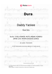 Sheet music, chords Daddy Yankee - Dura