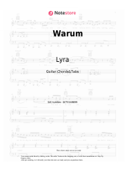 Sheet music, chords Lyra - Warum