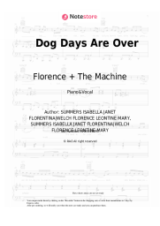 Sheet music, chords Florence + The Machine - Dog Days Are Over