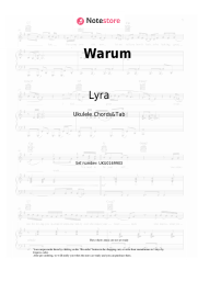 Sheet music, chords Lyra - Warum