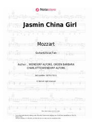 Sheet music, chords Mozzart - Jasmin China Girl