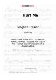 Sheet music, chords Meghan Trainor - Hurt Me