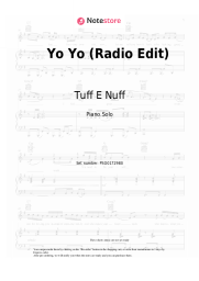 Sheet music, chords Tuff E Nuff - Yo Yo (Radio Edit)