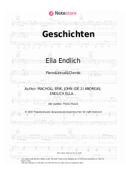 Sheet music, chords Ella Endlich - Geschichten
