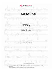 Sheet music, chords Halsey - Gasoline