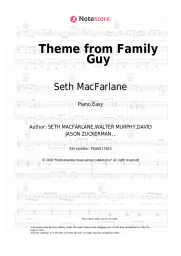 Sheet music, chords Seth MacFarlane - Theme from Family Guy