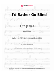 Sheet music, chords Etta James - I'd Rather Go Blind