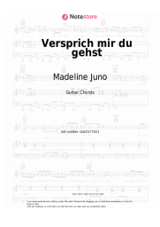 Sheet music, chords Madeline Juno, 1986zig - Versprich mir du gehst